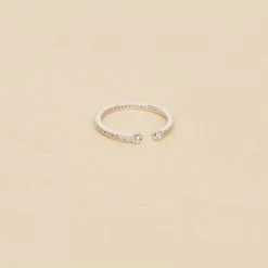 Bague Fine UNIQUE - Cristal / Argenté