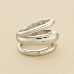 Bague Large TRIJONC - Argenté