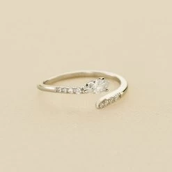 Bague Fine SNAKY - Cristal / Argenté