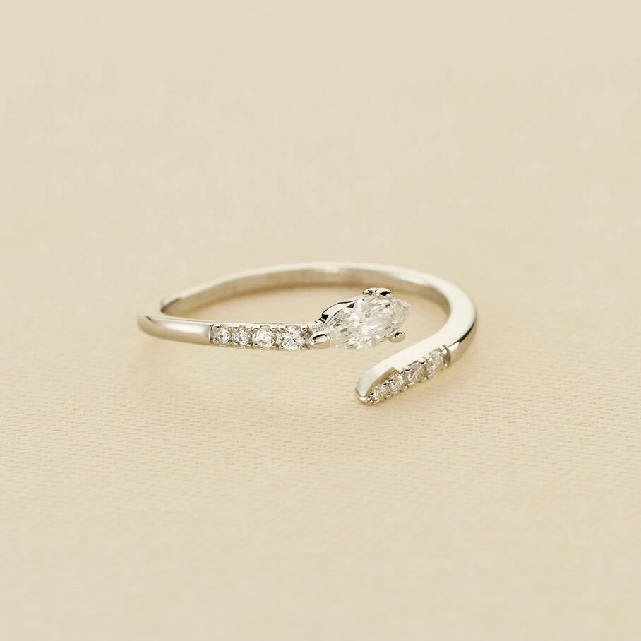 Bague Fine SNAKY - Cristal / Argenté 3 Bague Fine SNAKY - Cristal / Argenté