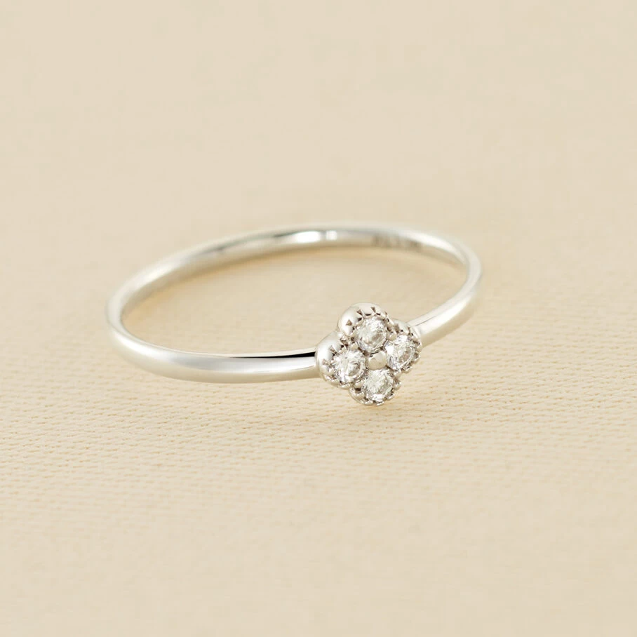 Bague Fine BELOVED - Cristal / Argenté 3 Bague Fine BELOVED - Cristal / Argenté