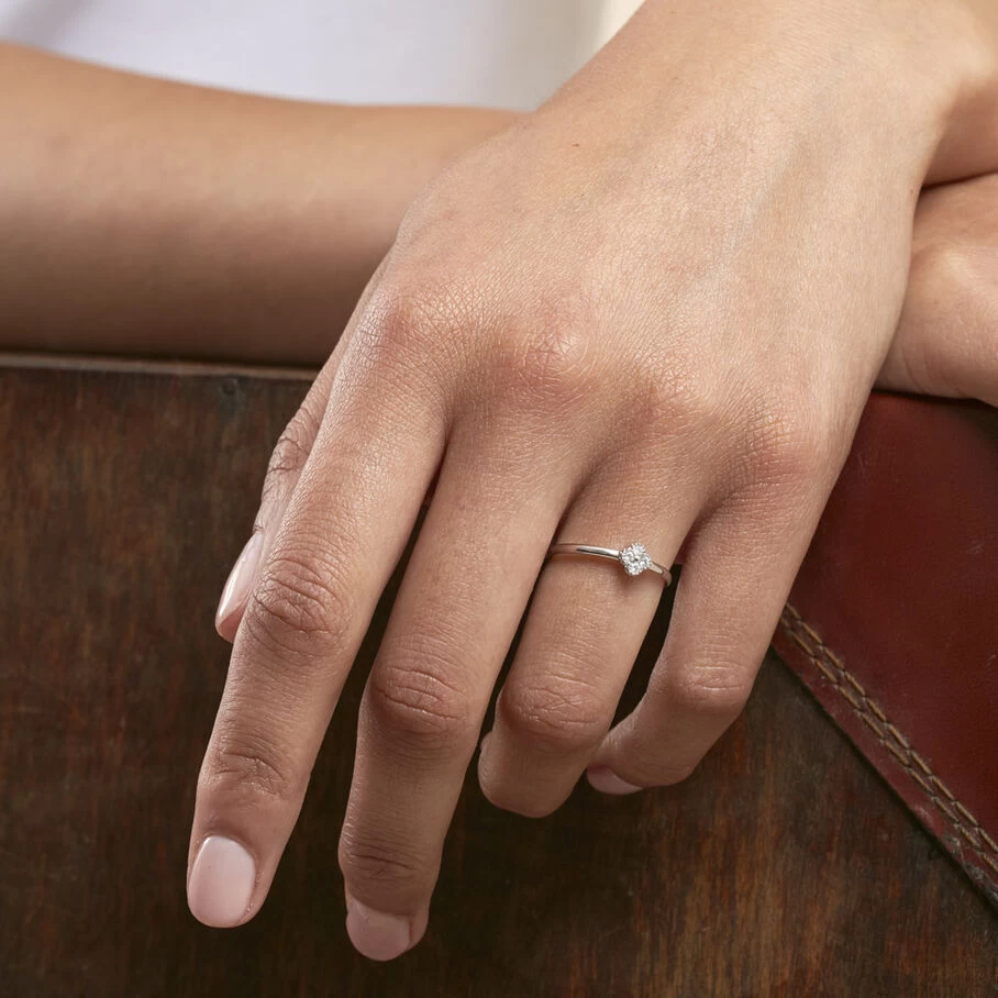 Bague Fine BELOVED - Cristal / Argenté 4 Bague Fine BELOVED - Cristal / Argenté – Image 2