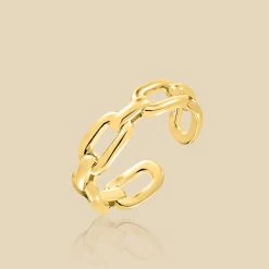 Bague Ajustable CHAIN - Doré