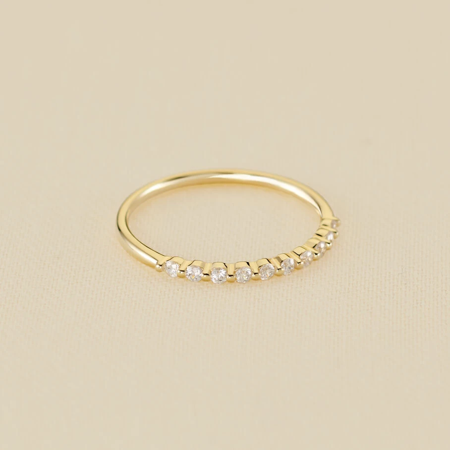 Bague Fine BELOVED - Cristal / Doré 3 Bague Fine BELOVED - Cristal / Doré