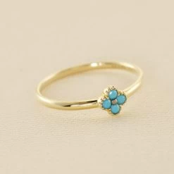 Bague Fine BELOVED - Turquoise / Doré