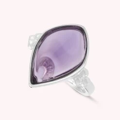 Bague Fine MOON - Amethyste / Argenté