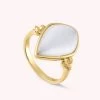 Bague Fine CREPUSCULE - Blanc / Doré -Accessoires De Mode 02280241 094 52 01