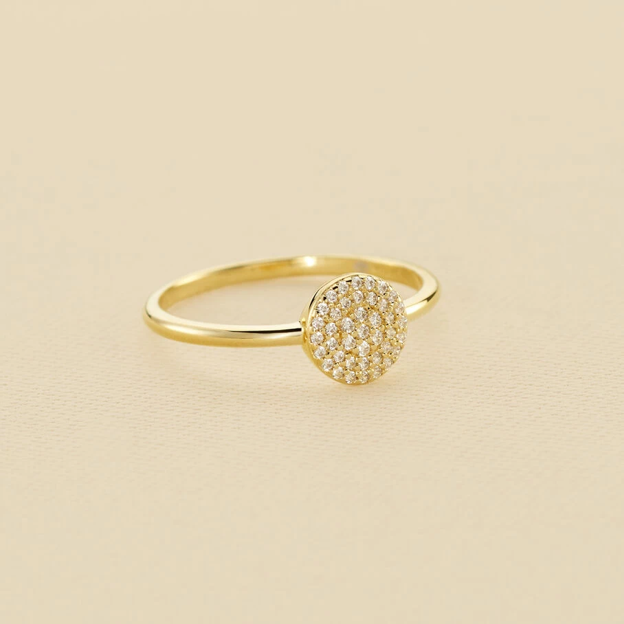 Bague Fine CRISTAL - Cristal / Doré 2 Bague Fine CRISTAL - Cristal / Doré