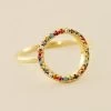 Bague Fine RAINBOW - Multicolore / Doré