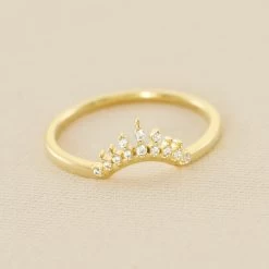 Bague Fine LUCKY EYE - Cristal / Doré