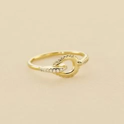 Bague Fine GEMINI - Cristal / Doré