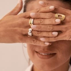 Bague Large SOUL - Doré -Accessoires De Mode 02290036 157 52 M2