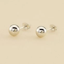 Boucles D'oreilles Puces BOULE - Argenté