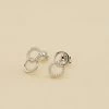 Boucles D'oreilles Puces RONDOU - Cristal / Argenté -Accessoires De Mode 02320691 136 TU 01