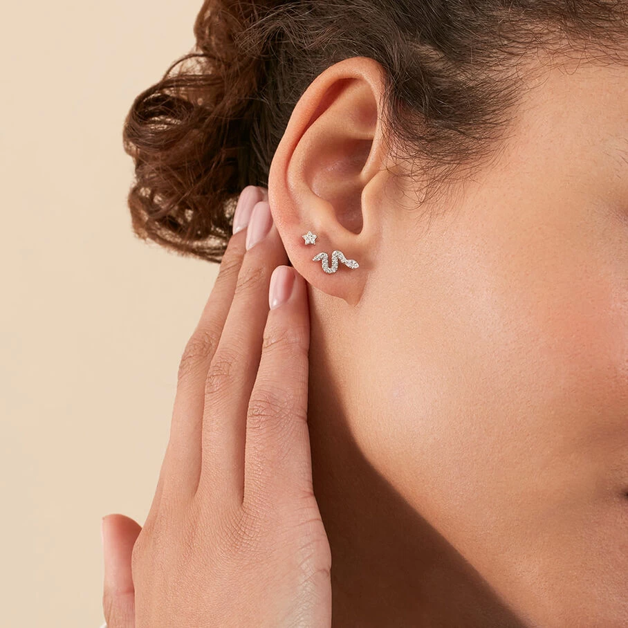 Piercing Puce STARBRIL - Cristal / Argenté 4 Piercing Puce STARBRIL - Cristal / Argenté – Image 2