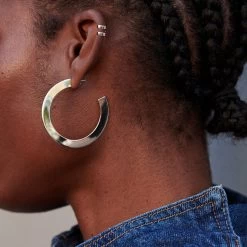 Créoles LINES - Argenté -Accessoires De Mode 02320817 050 TU M2