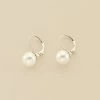 Boucles D'oreilles Pendantes PEARLY - Perle / Argenté