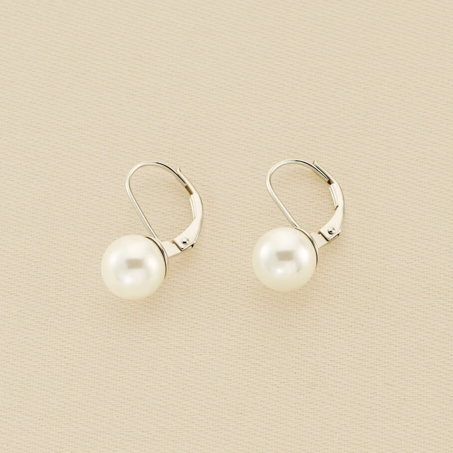 Boucles D'oreilles Pendantes PEARLY - Perle / Argenté 3 Boucles D'oreilles Pendantes PEARLY - Perle / Argenté