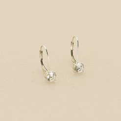 Boucles D'oreilles Pendantes SOL - Cristal / Argenté