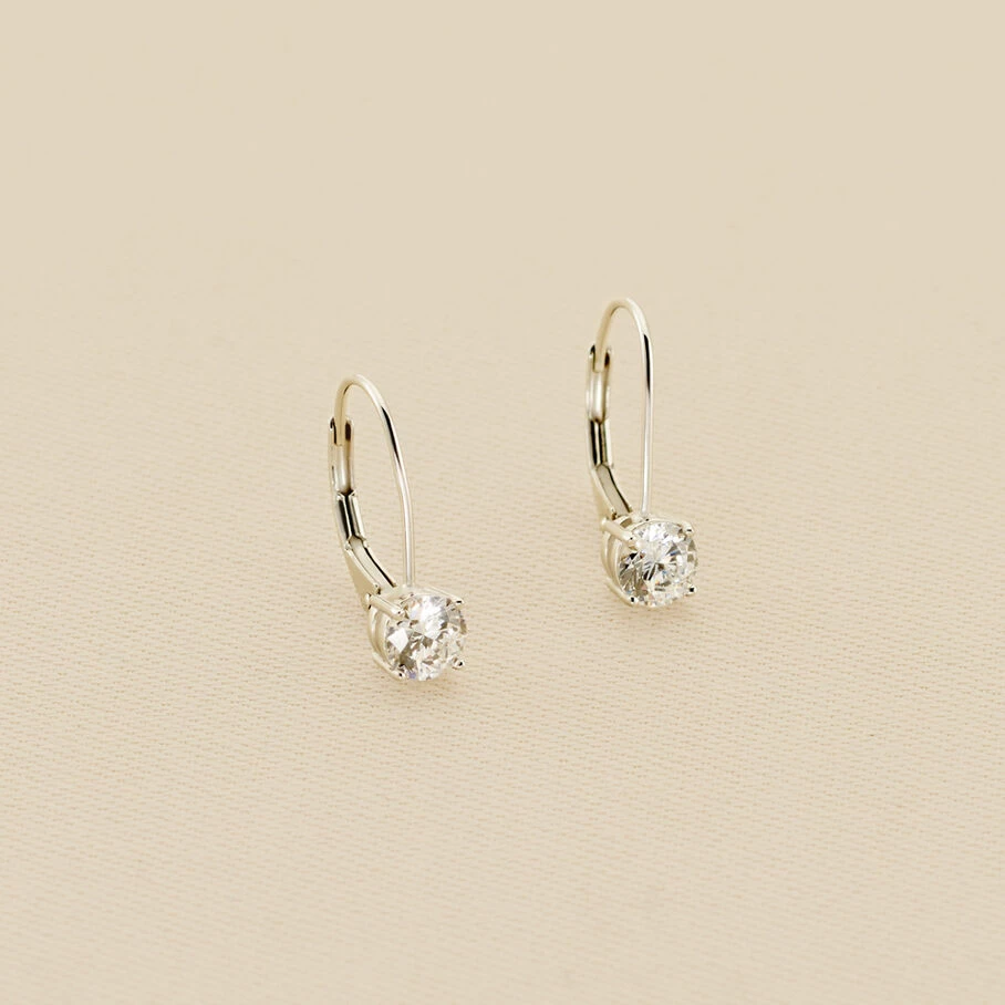 Boucles D'oreilles Pendantes SOL - Cristal / Argenté 3 Boucles D'oreilles Pendantes SOL - Cristal / Argenté