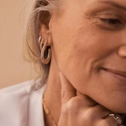 Créoles GEMINI - Cristal / Argenté -Accessoires De Mode 02321276 136 TU M2