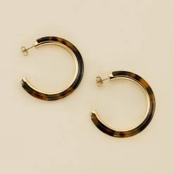 Créoles BOUCLE - Ecaille / Doré