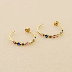 Créoles ARCO - Multicolore / Doré