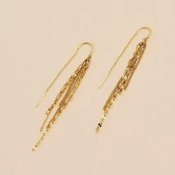 Boucles D'oreilles Pendantes NEBET - Doré
