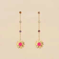 Accessoires De Mode 30 Boucles D'oreilles Pendantes RODEO - Multicolore / Doré