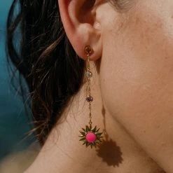 Boucles D'oreilles Pendantes RODEO - Multicolore / Doré 9 Boucles D'oreilles Pendantes RODEO - Multicolore / Doré -Accessoires De Mode 02380431 256 TU M2