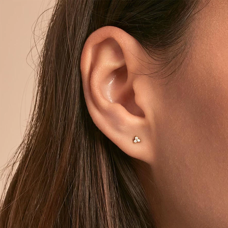 Piercing Puce MINPUNTA - Cristal / Doré 4 Piercing Puce MINPUNTA - Cristal / Doré – Image 2