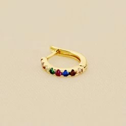 Piercing Créole COLORFUL - Multicolore / Doré