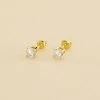 Boucles D'oreilles Puces SOL - Cristal / Doré -Accessoires De Mode 02390123 137 TU 01