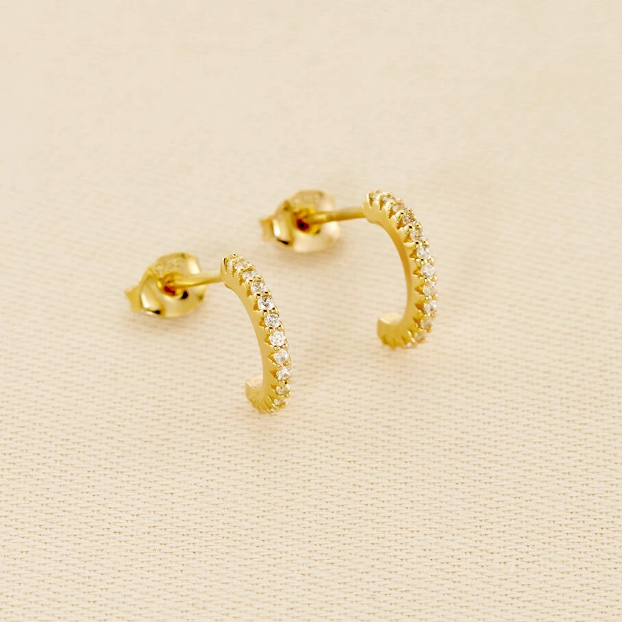 Créoles MULTI - Cristal / Doré 3 Créoles MULTI - Cristal / Doré