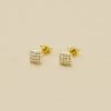 Boucles D'oreilles Puces GLORIA - Cristal / Doré -Accessoires De Mode 02390268 137 TU 01