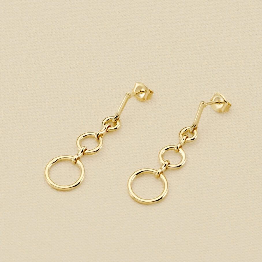 Boucles D'oreilles Pendantes PHILRING - Doré 3 Boucles D'oreilles Pendantes PHILRING - Doré