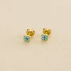 Boucles D'oreilles Puces BELOVED - Turquoise / Doré 2 Boucles D'oreilles Puces BELOVED - Turquoise / Doré -Accessoires De Mode 02390402 731 TU 01