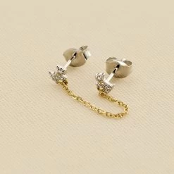 Piercing Puce MASCOTTE - Argenté / Doré