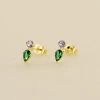 Boucles D'oreilles Puces ASTRE - Vert / Doré -Accessoires De Mode 02390785 658 TU 01