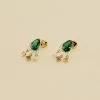 Boucles D'oreilles Pendantes ASTRE - Vert / Doré -Accessoires De Mode 02390786 658 TU 01