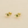 Boucles D'oreilles Puces LUCKY EYE - Vert / Doré -Accessoires De Mode 02390790 658 TU 01