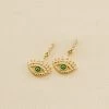 Boucles D'oreilles Pendantes LUCKY EYE - Vert / Doré -Accessoires De Mode 02390791 658 TU 01