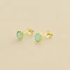 Boucles D'oreilles Puces ATMA - Amazonite/ Jaune -Accessoires De Mode 02390798 780 TU 01