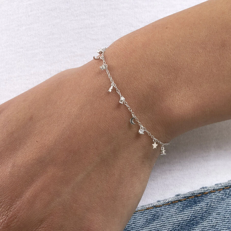 Bracelet Souple LUNITAS - Cristal / Argenté 4 Bracelet Souple LUNITAS - Cristal / Argenté – Image 2