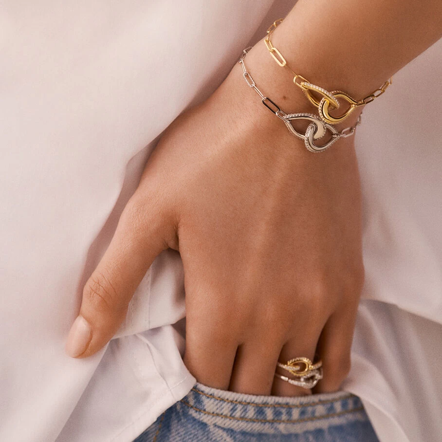 Bracelet Souple GEMINI - Cristal / Argenté 4 Bracelet Souple GEMINI - Cristal / Argenté – Image 2