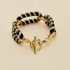 Bracelet Souple SESHA - Noir / Doré 1 Bracelet Souple SESHA - Noir / Doré -Accessoires De Mode 02451152 270 TU 01
