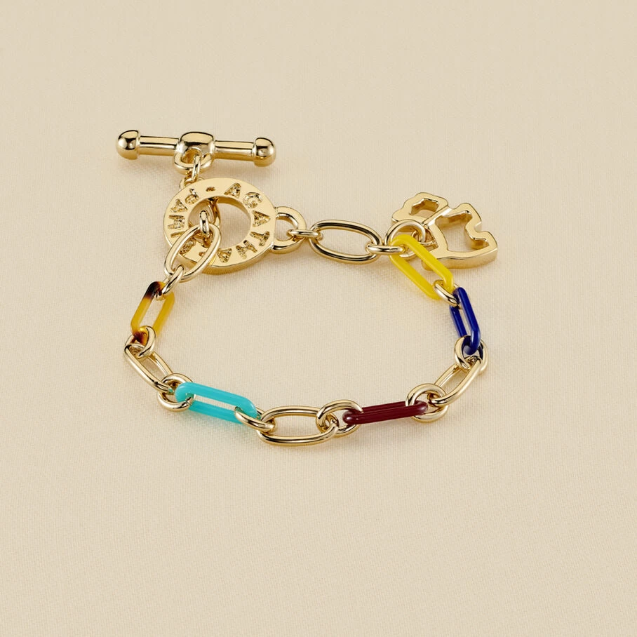 Bracelet Souple CHIEN - Multicolore / Doré 3 Bracelet Souple CHIEN - Multicolore / Doré