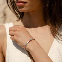 Jonc BONHEUR - Rose/blanc/bleu -Accessoires De Mode 02480229 981 TU M2