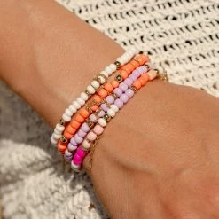 Bracelet Souple RODEO - Mauve / Doré -Accessoires De Mode 02480282 405 TU M1