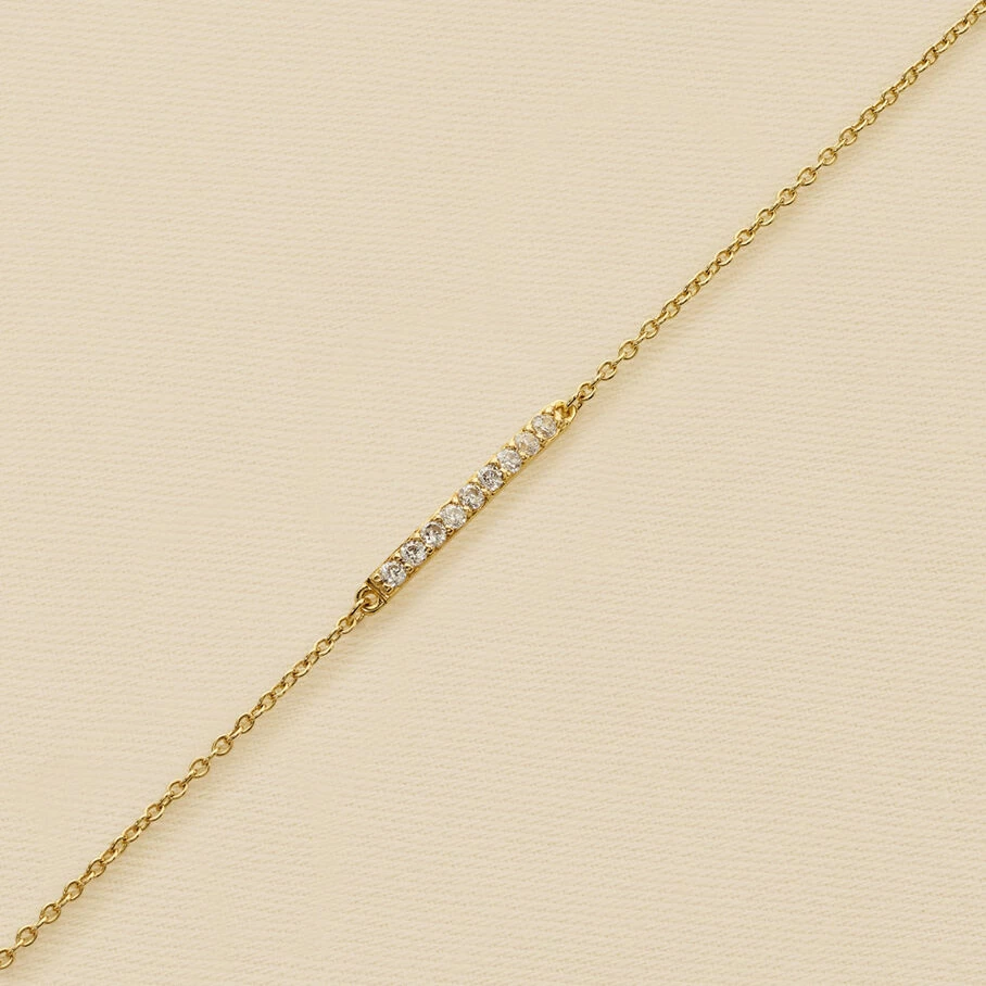 Bracelet Souple BARSHINE - Cristal / Doré 3 Bracelet Souple BARSHINE - Cristal / Doré